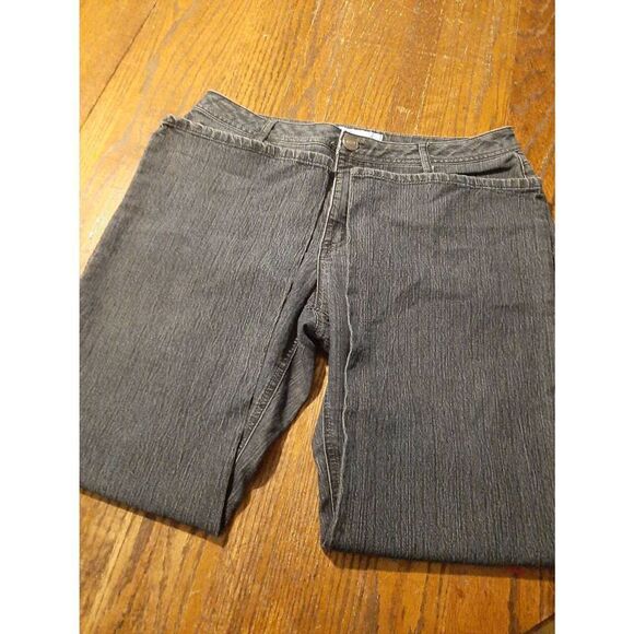 Size 12P Kim Rogers Petite Denim Blue Jeans Mid Rise with Pockets Belt Loops - Picture 3 of 5